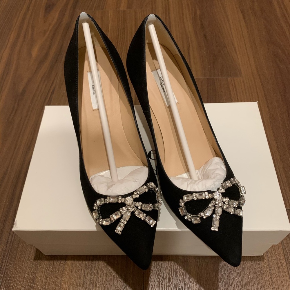 LK Bennett Crystal Bow Pumps
